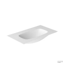 Wastafel Salenzi Nur 82x46 Cm Keramiek Mat Wit 1 Kraangat (incl. Bijpassende Afvoerplug)