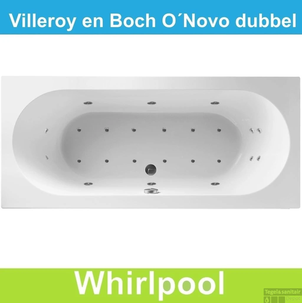 Ligbad Villeroy & Boch O.novo 190x90 Cm Balboa Whirlpool Systeem Dubbel 3 Ligbad Villeroy & Boch O.novo 190x90 Cm Balboa Whirlpool Systeem Dubbel