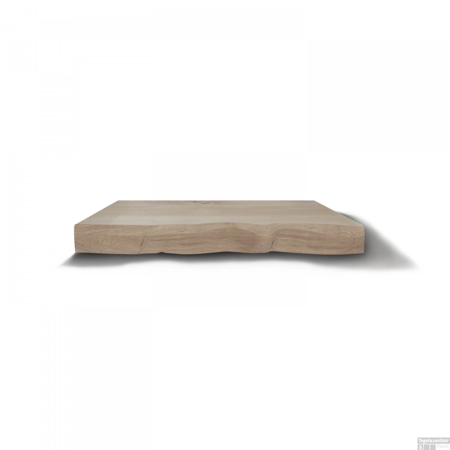 Onderblad BWS Eiken Massief Hout Zonder Boomschors 80 Cm Olie Wit