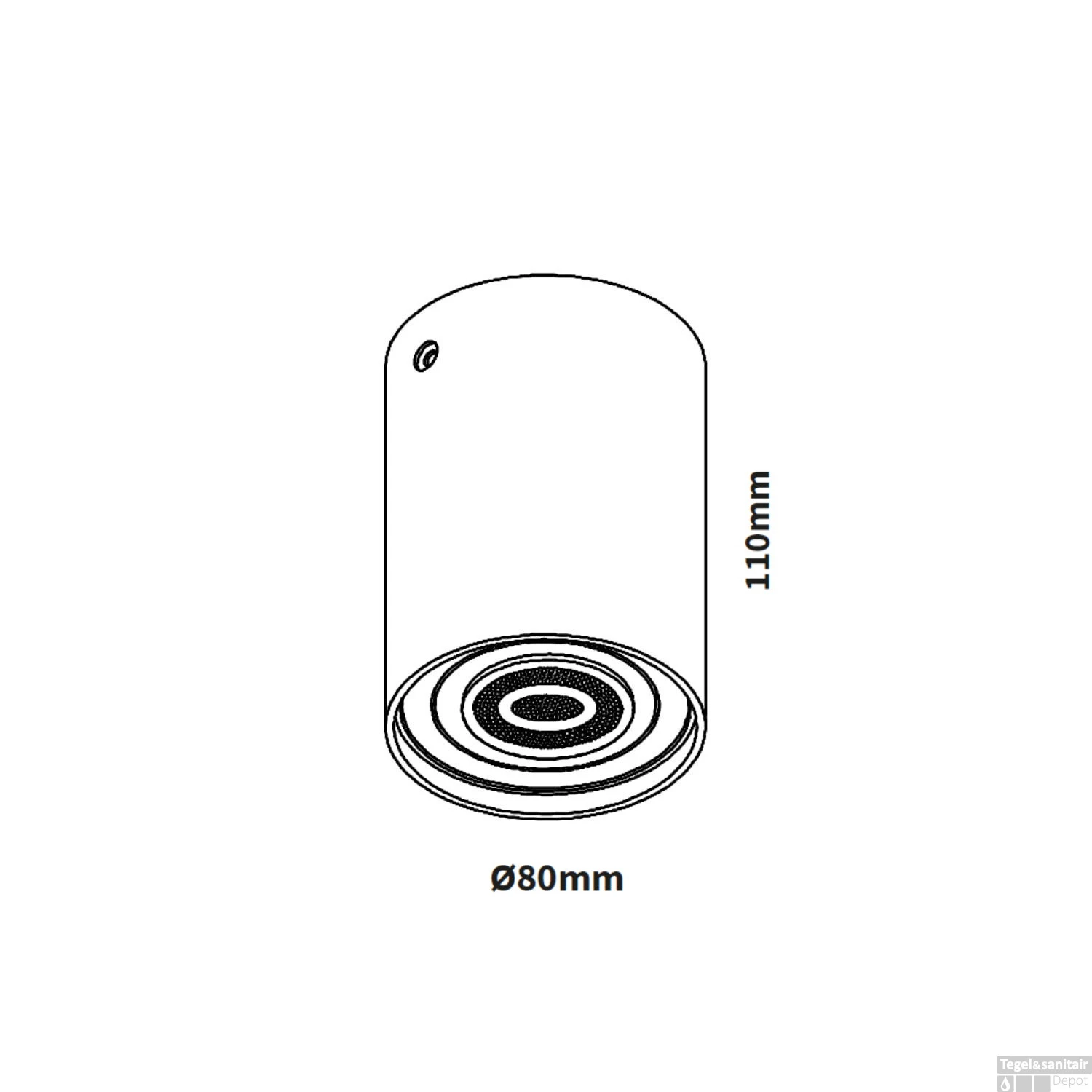 Opbouwspot Boss & Wessing Margaret 8x11 Cm Zwart 5 Opbouwspot Boss & Wessing Margaret 8x11 Cm Zwart - Afbeelding 3