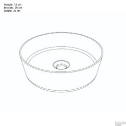 Opbouwwaskom Allibert Rango 36x12x36 Cm Glanzend Wit -Sealkin Badkamermeubilair Winkel opbouwwaskom allibert rango 36x12x36 cm glanzend wit tec