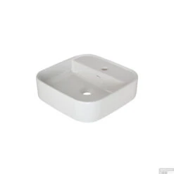 Opbouwwastafel BWS Fresh Keramiek 42x42 Cm Zonder Overloop Glans Wit (Kraangat Midden)
