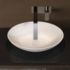 Opbouwwastafel Ideavit Solidthin 60x40x14.5 Cm Solid Surface Mat Wit -Sealkin Badkamermeubilair Winkel opbouwwastafel ideavit solidthin 60x40x14.5 cm solid surface mat wit sfeer 2