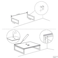 Ophangbeugel Differnz 2x23x15 Cm RVS (per 2 Stuks) -Sealkin Badkamermeubilair Winkel ophangbeugel differnz 2x23x15 cm rvs per stuk detail