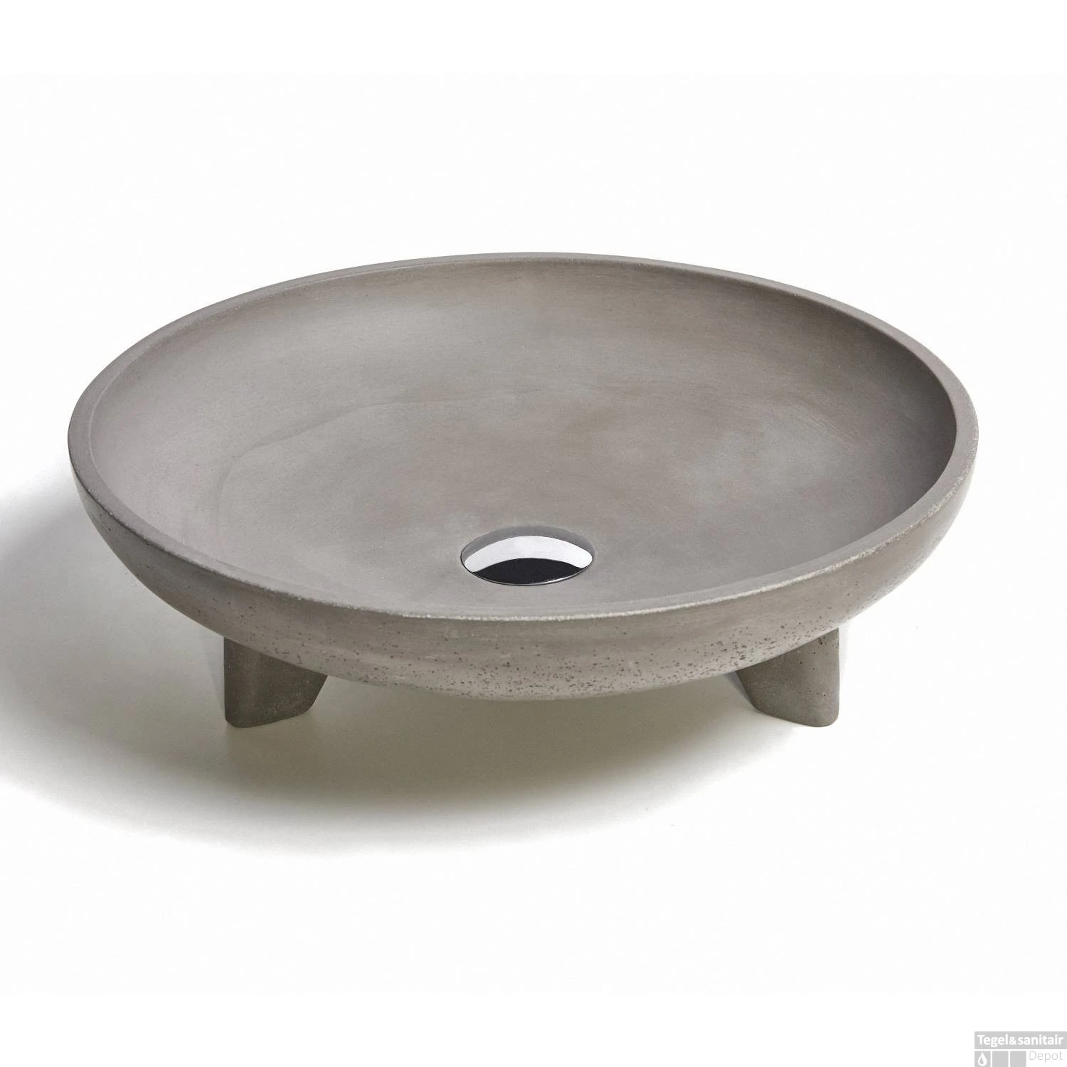 Opzet Wastafel Urbi Et Orbi Caldera Beton 43.5x12 Cm Donker Grijs