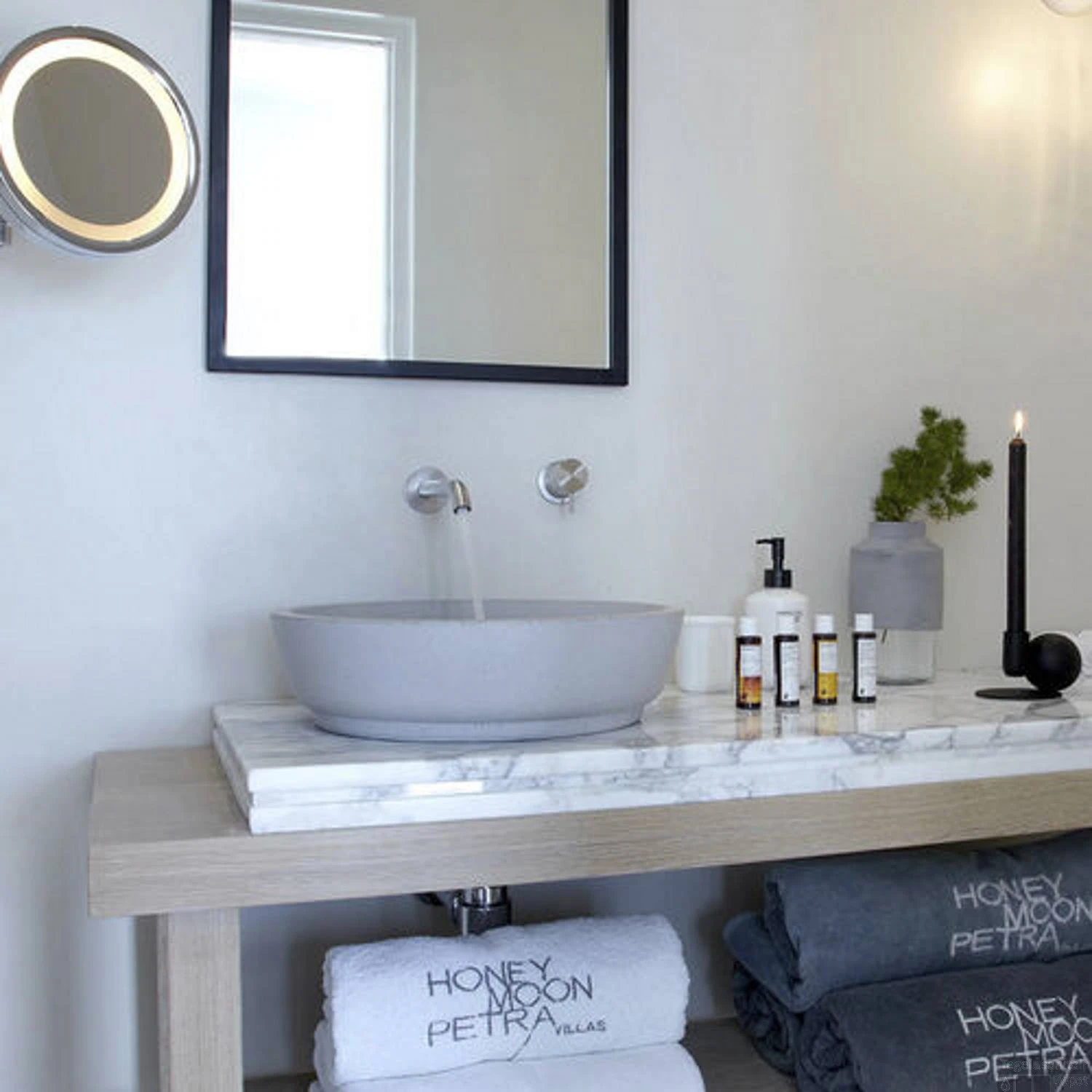 Opzet Wastafel Urbi Et Orbi Circum Beton 42x12 Cm Antraciet 4 Opzet Wastafel Urbi Et Orbi Circum Beton 42x12 Cm Antraciet - Afbeelding 2