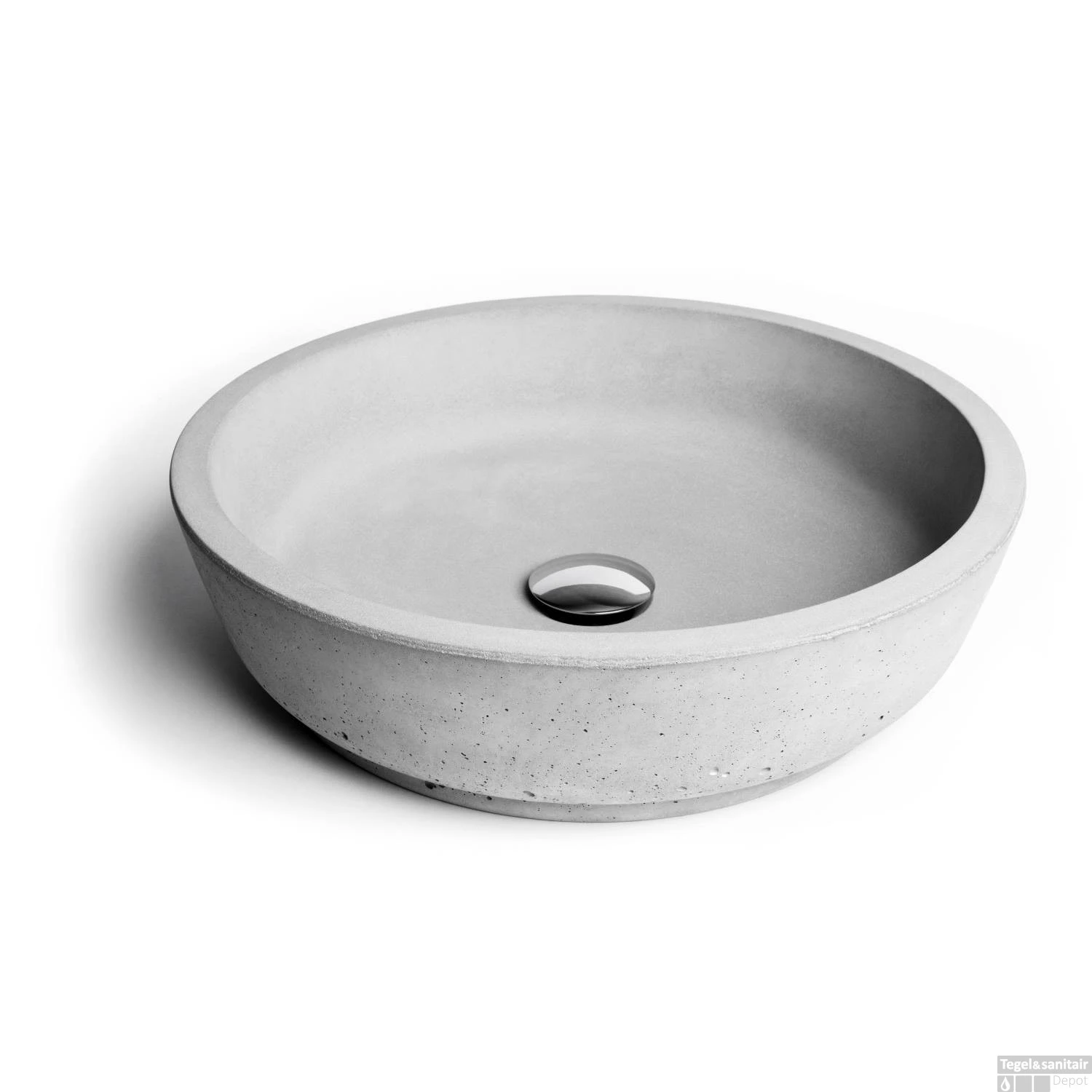 Opzet Wastafel Urbi Et Orbi Circum Beton 42x12 Cm Antraciet 6 Opzet Wastafel Urbi Et Orbi Circum Beton 42x12 Cm Antraciet - Afbeelding 4