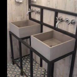 Opzet Wastafel Urbi Et Orbi In Vivo Beton 38x38x16 Cm Medium Grijs -Sealkin Badkamermeubilair Winkel opzet wastafel urbi et orbi in vivo beton 38x38x16 cm antraciet sfeer 2 1 1