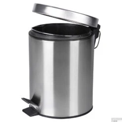 Pedaalemmer Differnz Soft Close Deksel 5 Liter Mat Chroom -Sealkin Badkamermeubilair Winkel pedaalemmer differnz soft close deksel 5 liter mat chroom detail