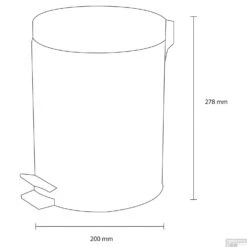 Pedaalemmer Differnz Soft Close Deksel 5 Liter Mat Chroom -Sealkin Badkamermeubilair Winkel pedaalemmer differnz soft close deksel 5 liter mat chroom tech