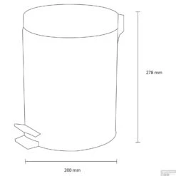 Pedaalemmer Differnz Soft Close Deksel 5 Liter Mat Goud 9 Pedaalemmer Differnz Soft Close Deksel 5 Liter Mat Goud -Sealkin Badkamermeubilair Winkel pedaalemmer differnz soft close deksel 5 liter mat goud tech