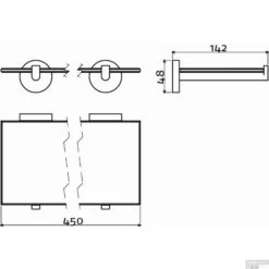 Planchet Clou Flat 45cm Helder Glas Chroom -Sealkin Badkamermeubilair Winkel planchet clou flat 45cm helder glas chroom tech