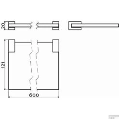 Planchet Clou Quadria 60cm Helder Glas Chroom -Sealkin Badkamermeubilair Winkel planchet clou quadria 60cm helder glas chroom tech