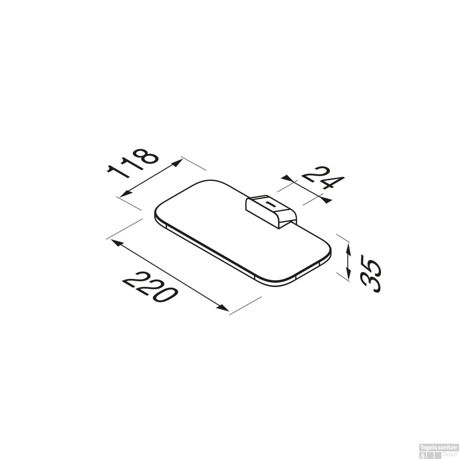 Planchet En Zeephouder Geesa Shift Geborsteld Goud Met Transparant Glas - Afbeelding 5