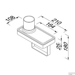 Planchet Met Toiletrolhouder En Houder LED Licht Geesa Frame Zwart -Sealkin Badkamermeubilair Winkel planchet met toiletrolhouder en houder led licht geesa frame zwart tech