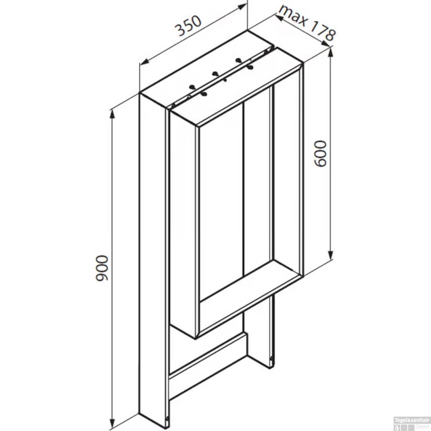 Planchet Novellini Kuadra Voor Douchewand 90x35x18 Cm Wit 4 Planchet Novellini Kuadra Voor Douchewand 90x35x18 Cm Wit - Afbeelding 2