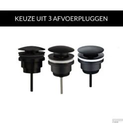 Waskomset BWS Rond 26x12 Cm Keramiek Mat Zwart (inclusief Kraan, Afvoer En Sifon) -Sealkin Badkamermeubilair Winkel plg0271104setmzwart waskomset bws rond 26x12 cm keramiek mat zwart inclusief kraan afvoer en sifon 4