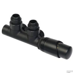 Design Onderblok Set Radiator Plieger Como Haaks Inclusief Koppeling 15 En 16 Mm Mat Zwart