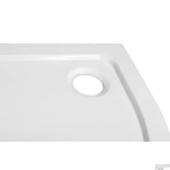 Douchebak Gegoten Marmer Sapho Aqualine 80x80x3 Cm Kwartrond Wit -Sealkin Badkamermeubilair Winkel pq558 douchebak keramiek sapho aqualine 80x80x3 cm kwartrond wit 1