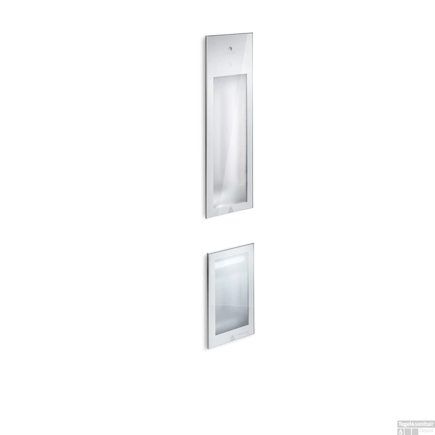 Sunshower Pure Duo Infrarood Inbouwapparaat 20x62x10 Cm En 20x32x10 Cm Met Kuitbrander Aluminium 4 Sunshower Pure Duo Infrarood Inbouwapparaat 20x62x10 Cm En 20x32x10 Cm Met Kuitbrander Aluminium - Afbeelding 2