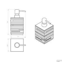 Zeepdispenser Sapho Quadrotto Vrijstaand 430 ML Polyresin Wit -Sealkin Badkamermeubilair Winkel qu8102 zeepdispenser sapho quadrotto vrijstaand 430 ml polyresin wit 2
