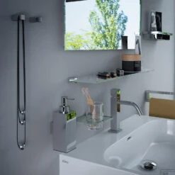 Zeepdispenser Clou Quadria Wandmodel 200cc Chroom -Sealkin Badkamermeubilair Winkel quadria group b 1 1