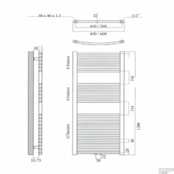 Radiator Sanicare Middenaansluiting Recht 810 Watt Inclusief Ophanging 120x60 Cm Wit -Sealkin Badkamermeubilair Winkel radiator sanicare middenaansluiting recht 810 watt inclusief ophanging 120x60 tech