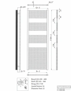 Radiator Sanicare Standaard Recht 920 Watt Inclusief Ophanging 45x172 Cm Wit 17 Radiator Sanicare Standaard Recht 920 Watt Inclusief Ophanging 45x172 Cm Wit -Sealkin Badkamermeubilair Winkel radiator sanicare standaard recht 920 watt inclusief ophanging 45x172 tech