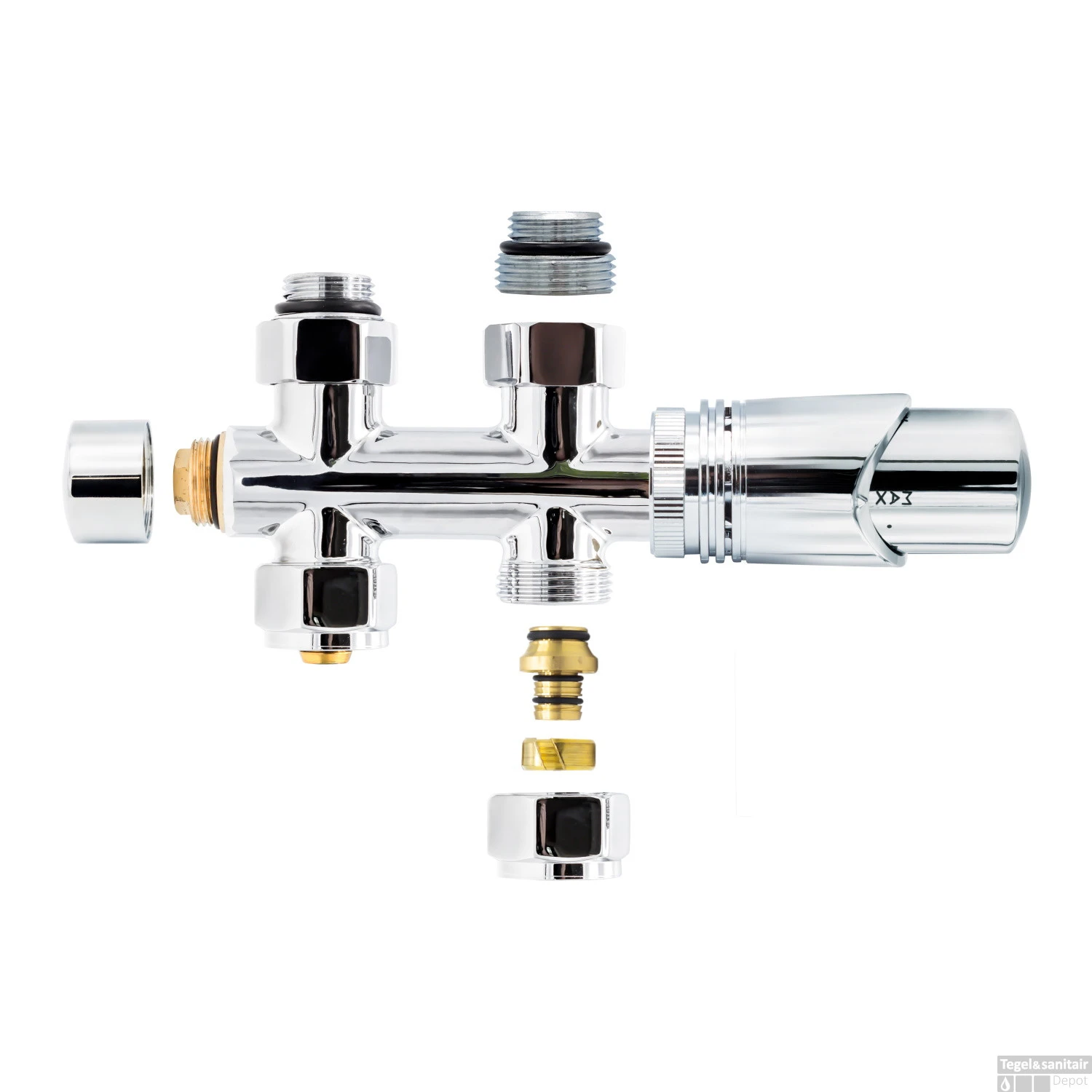 Radiatorkraan Onderblok Boss & Wessing Recht Chroom 3 Radiatorkraan Onderblok Boss & Wessing Recht Chroom