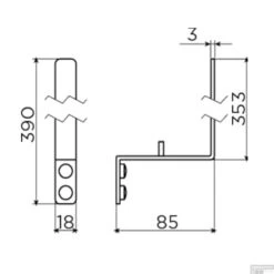 Reserverolhouder Clou Fold 39 X 1,8 Cm Mat Zwart -Sealkin Badkamermeubilair Winkel reserverolhouder clou fold 39 x 1 8 cm mat zwart tech