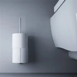 Reserverolhouder Clou Slim Tbv 3 Stuks RVS Geborsteld -Sealkin Badkamermeubilair Winkel reserverolhouder clou slim tbv 3 stuks rvs geborsteld sfeer