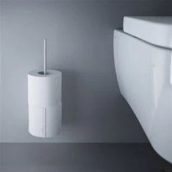 Reserverolhouder Clou Slim Tbv 3 Stuks RVS Geborsteld -Sealkin Badkamermeubilair Winkel reserverolhouder clou slim tbv 3 stuks rvs geborsteld sfeer1