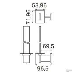 Reserverolhouder Haceka Edge Geborsteld Grafiet -Sealkin Badkamermeubilair Winkel reserverolhouder haceka edge geborsteld grafiet tec