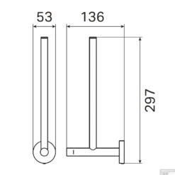 Reserverolhouder Haceka Kosmos Geborsteld Grafiet -Sealkin Badkamermeubilair Winkel reserverolhouder haceka kosmos geborsteld grafiet tec