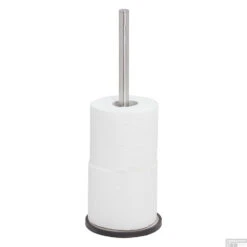 Reserverolhouder Tiger Tune Vrijstaand RVS Geborsteld/Zwart -Sealkin Badkamermeubilair Winkel reserverolhouder tiger tune vrijstaand rvs geborsteld zwart 2