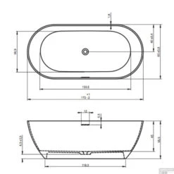 Vrijstaand Ligbad Riho Bilbao 170x80x55,5 Cm Solid Mat Wit -Sealkin Badkamermeubilair Winkel riho bilbao 170x80x55 5cm solid surface mat wit tech