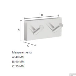 Handdoekhaak Smedbo House Dubbele Haak Chroom -Sealkin Badkamermeubilair Winkel rk356 handdoekhaak smedbo house dubbele haak chroom tech