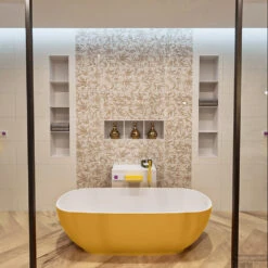 ROCK Vrijstaand Bad 170x70cm Kleur Ocher / Talc 15 ROCK Vrijstaand Bad 170x70cm Kleur Ocher / Talc -Sealkin Badkamermeubilair Winkel rock 2 00014