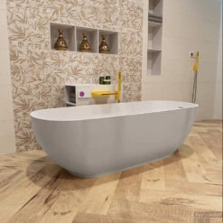 ROCK Vrijstaand Bad 170x70cm Kleur Linen / Talc -Sealkin Badkamermeubilair Winkel rock 3 00004