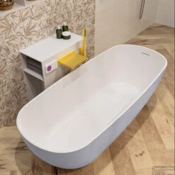 ROCK Vrijstaand Bad 170x70cm Kleur Cale / Talc 18 ROCK Vrijstaand Bad 170x70cm Kleur Cale / Talc -Sealkin Badkamermeubilair Winkel rock 5 00008