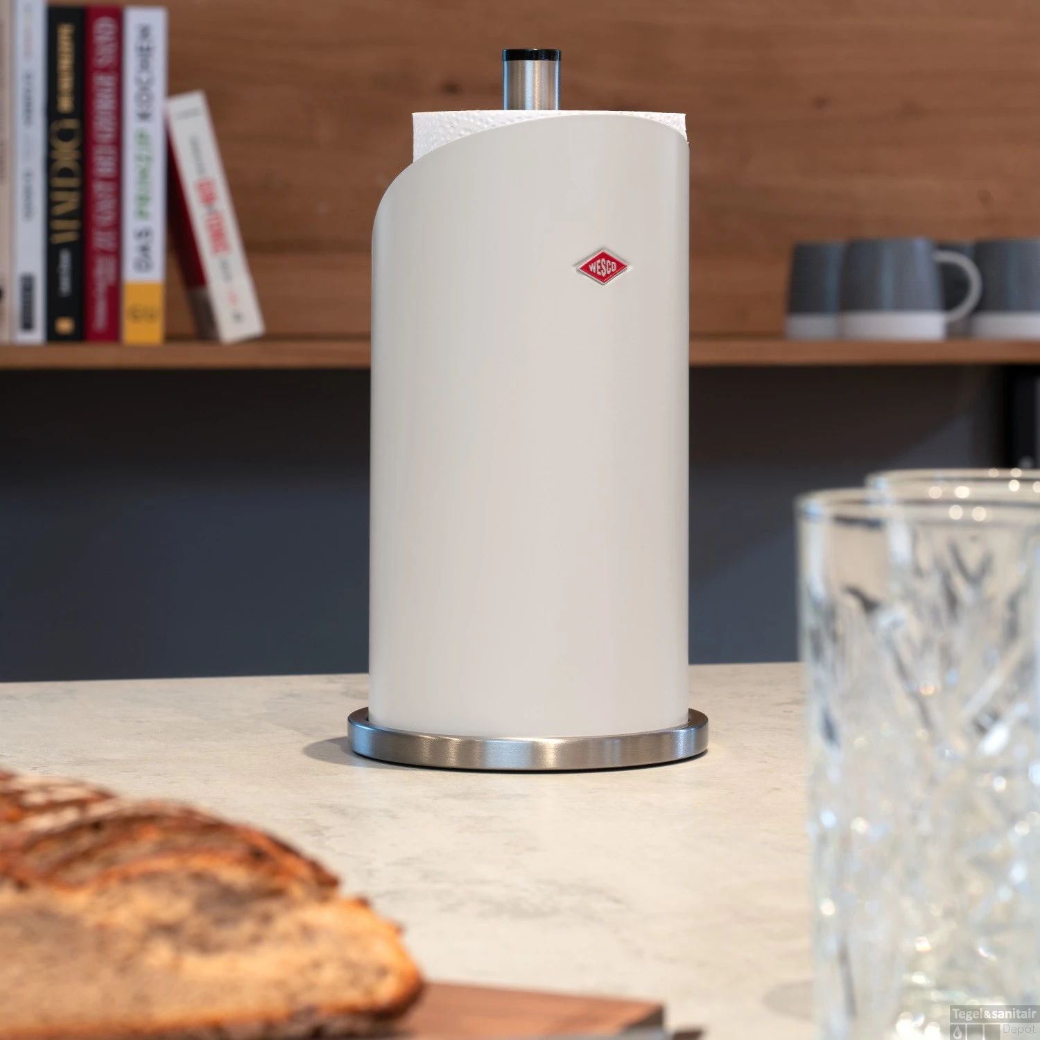 Rolhouder Wesco 30x15.5 Cm Grijs 4 Rolhouder Wesco 30x15.5 Cm Grijs - Afbeelding 2