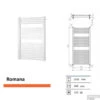 Handoekradiator Romana 1255 X 600 Mm Wit Structuur -Sealkin Badkamermeubilair Winkel romana 1255 x 600 1