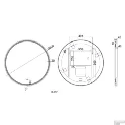 Ronde Spiegel Wiesbaden Maro Met LED Verlichting 80 Cm Mat Zwart -Sealkin Badkamermeubilair Winkel ronde spiegel wiesbaden maro met led verlichting 80 cm mat zwart tech