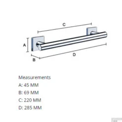 Badgreep Smedbo House Mat Chroom -Sealkin Badkamermeubilair Winkel rs325 badgreep smedbo house mat chroom tech