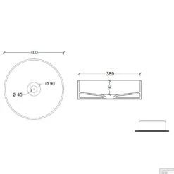 Salenzi Waskomset Hide Circle 40x12 Cm Incl Hoge Kraan Mat Wit (Keuze Uit 4 Kleuren Kranen) -Sealkin Badkamermeubilair Winkel salenzi waskomset hide circle 40x12 cm keuze uit 6 kleuren tech 15