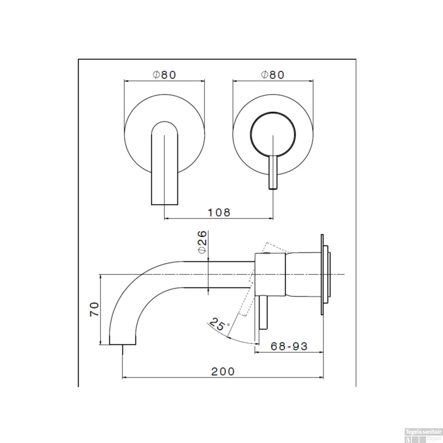 Salenzi Waskomset Hide Circle 40x12 Cm Mat Wit (Keuze Uit 4 Kleuren Kranen) - Afbeelding 6