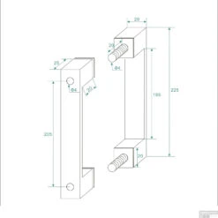 Scharnierset + Hendel Tbv Nisdeur Wiesbaden Zonder Profiel Mat Wit -Sealkin Badkamermeubilair Winkel scharnierset hendel tbv nisdeur wiesbaden zonder profiel mat wit tech1