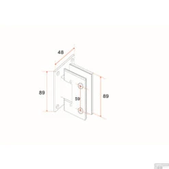 Scharnierset + Hendel Tbv Nisdeur Wiesbaden Zonder Profiel RVS Look -Sealkin Badkamermeubilair Winkel scharnierset hendel tbv nisdeur wiesbaden zonder profiel rvs look 20.6171 tech2