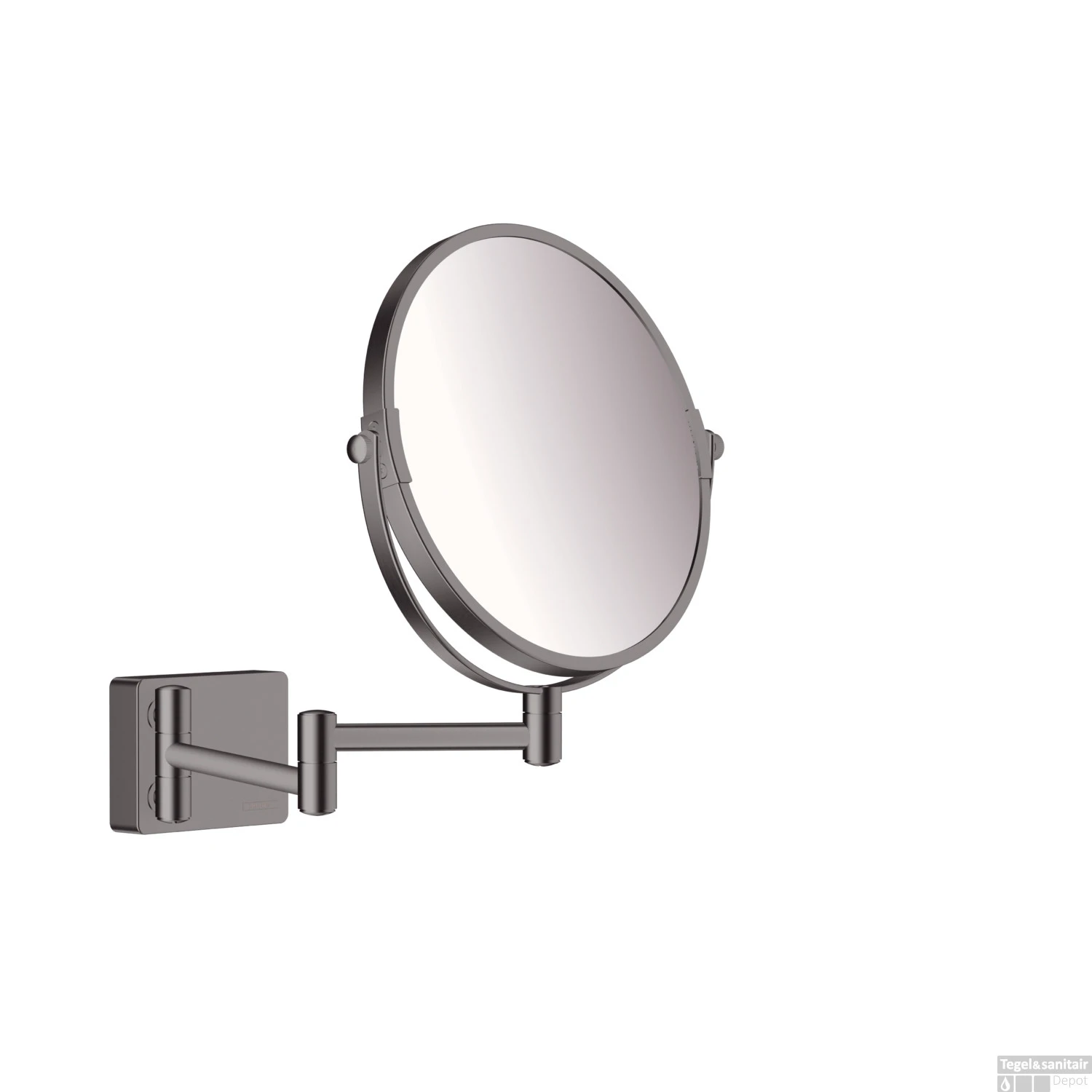 Scheerspiegel AddStoris HansGrohe Geborsteld Zwart Chroom 3 Scheerspiegel AddStoris HansGrohe Geborsteld Zwart Chroom