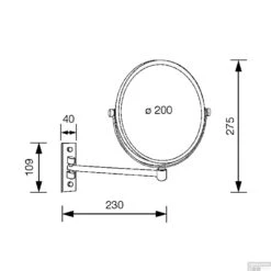 Scheerspiegel Geesa Cosmetic Collection 1-arm Rond 20cm Vergrotend Chroom -Sealkin Badkamermeubilair Winkel scheerspiegel geesa cosmetic collection 1 arm rond 20cm vergrotend chroom 911085 tech